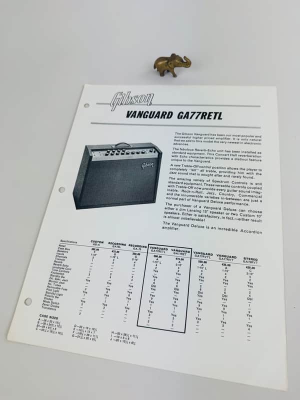 Gibson Vanguard GA77RETL Amplifier Flyer 1965 image 1
