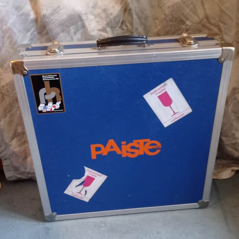 Paiste RARE, Vintage, Collectable flight case 24" 80s - Blue and chrome with red logo image 1