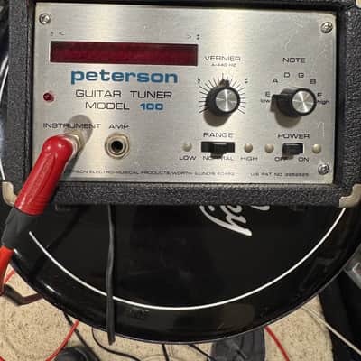 Peterson Strobe Tuner Model 100 1970s - Black and chrome image 1