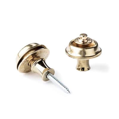 Dunlop SLS1102BR Straplok Original Strap Retainer System, Brass image 1