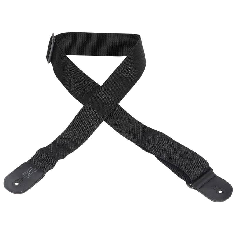 Levy's Leathers - M8POLY-BLK - 2" Wide Black Polypropylene Guitar Strap. image 1