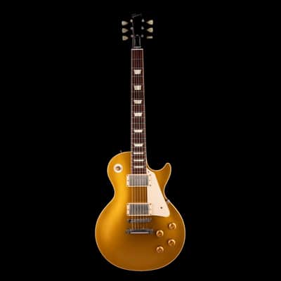 Pre-Owned 2015 Gibson Custom Shop CS7 50's Style Les Paul Standard VOS Gold Top With OHSC image 2