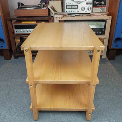 Light Oak Audio Rack – Solid Wood 3-Tier Hi-Fi Rack – 5 Year Warranty image 4
