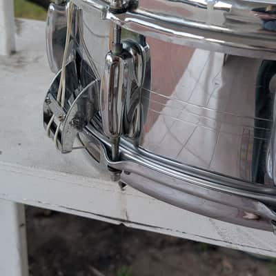 Slingerland No. 141 Radio King 5x14" 10-Lug Chrome Over Brass Snare Drum 1970-1972 - Chrome image 6