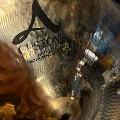 Zildjian 14" A Custom Hi-Hat Cymbals (Pair) 1991 - Present - Brilliant image 13