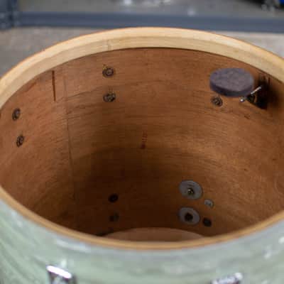 1950s 1960s Ludwig/WFL "Super Beat" White Marine Pearl Drum Kit image 21