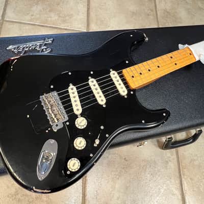 2008 Fender Custom Shop David Gilmour Stratocaster Relic Black image 1