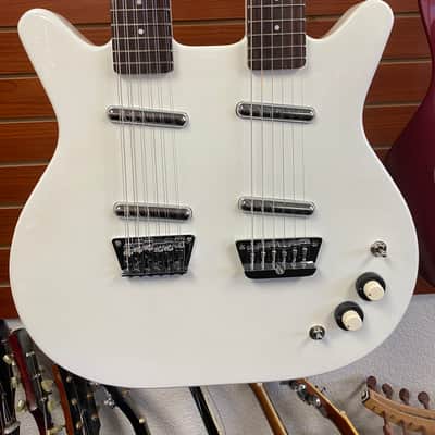 Danelectro Doubleneck 6/12 Reissue - White Pearl image 2
