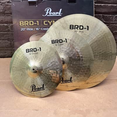 Pearl BRD-1 3 Piece Cymbal Pack: 14" Hi-hats, 16" Crash, 20" Ride image 1
