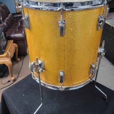 Ludwig Super Classic 1964-1965 - Gold Sparkle, 16” Floor Tom, 22” Bass, 2 12” Rack Toms, 14” snare image 10