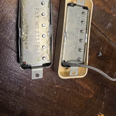 Vintage 1970s Gibson Mini Humbucker Set – Stamped Pat No. – PROJECT PAIR image 1