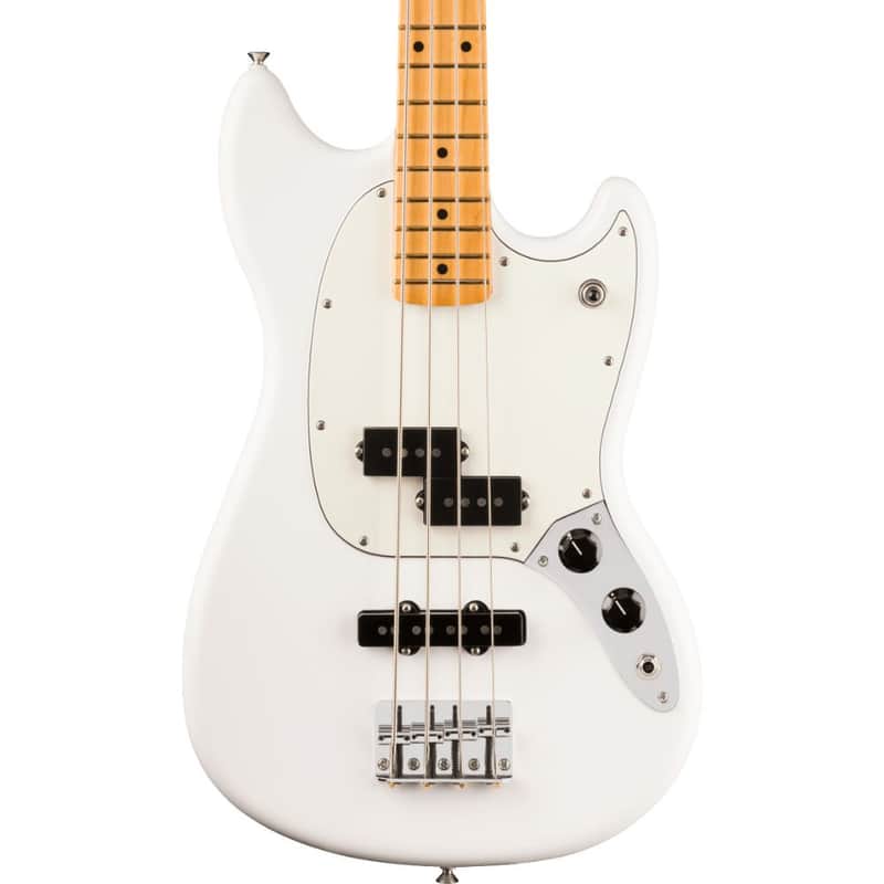 Fender Player II Mustang Bass PJ Maple - Polar White image 1