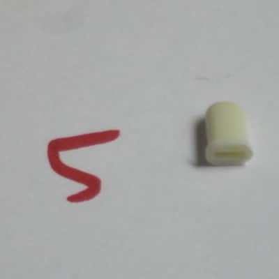 FIVE USED Slider CAPS for GE7 Equalizer or GE7B Bass Equalizer [all caps have visible cracks: 3 caps have hair-line cracks / one cap slightly wider crack(s) / one cap has bigger gap-crack(s)] AS IS & 1 new grommet image 25
