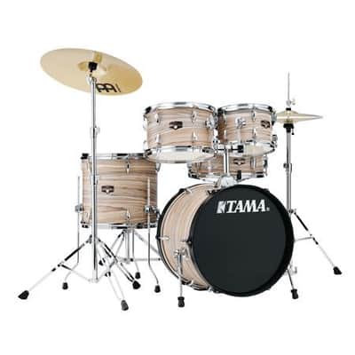 Tama Imperialstar 5-Piece Drum Set w/ Cymbal Package Natural Zebrawood image 2