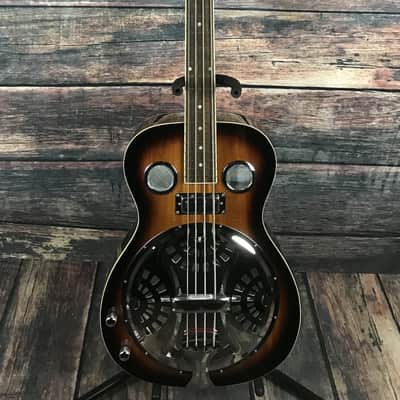 Gold Tone Left Handed PBB Acoustic Electric Bass with GoldTone Case image 4