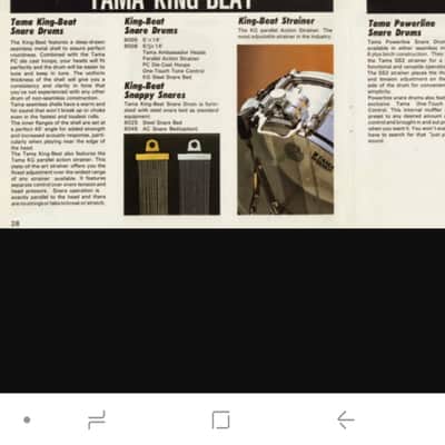 Original Tama King-Beat Aircraft Wire Snare image 6