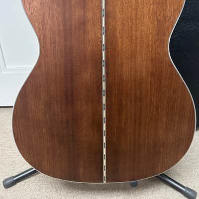 Fender Paramount PO-220E Acoustic Guitar Mahogany w/Electronics - Aged Cognac Burst image 5