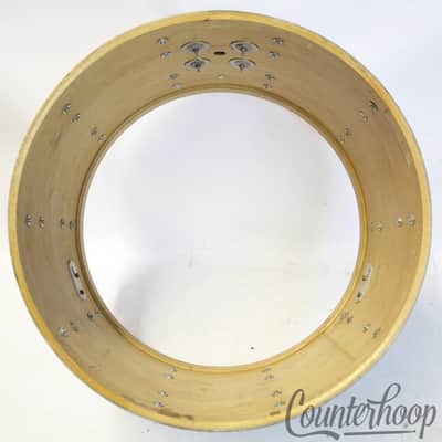 Slingerland 22x14"Sound King Bass Drum 3Ply Chrome Over Wood USA COW Vintage 70s image 11