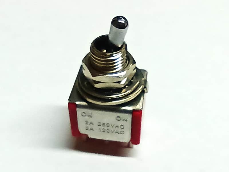 Mini Switch DPDT SHORT LEVER ON-ON 2-Position Coil Split Phase Reversal Series Parallel image 1