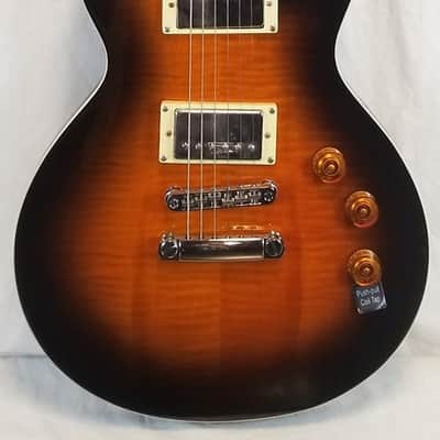 ESP LTD EC-256FM, Flame Maple Top, Mahogany Body, Dark Brown Sunburst image 6