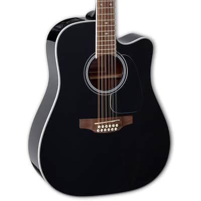 Takamine GD38CE 12-String Dreadnought Acoustic Electric Guitar - Black image 1