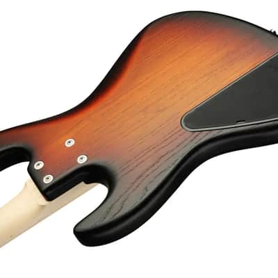 Sadowsky MetroLine 21-Fret Vintage P/J Bass-Swamp Ash Body-4 String-Almond Sunburst Transparent Satin image 6