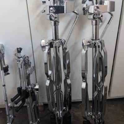 DW, Roland, Gibraltar - DW Flat Snare Stand, 2 x Roland Cymbal Boom/L-Rod stands, Gibraltar Cymbal Clamp - Silver image 16