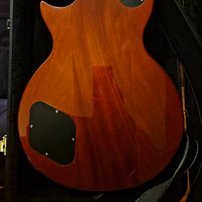 Oscar Schmidt OE20QTE By: Washburn Les Paul Style Electric Guitar With Strap & Hardshell Case image 7