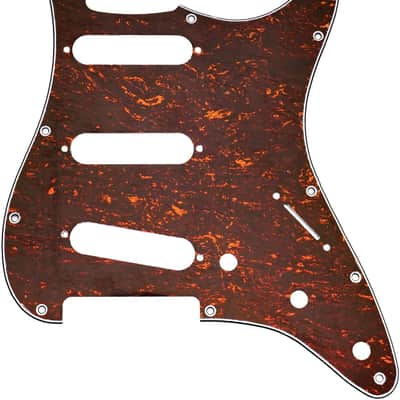SSS 11 Hole Strat Guitar Pickguard for Fender USA/Mexico Made Standard Stratocaster Modern Style Guitar Parts,4Ply Red Tortoise image 1