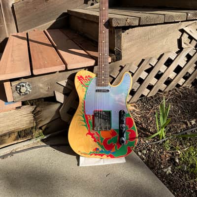 Fender Artist Series Jimmy Page Telecaster with Rosewood Fretboard 2019 - Natural with Dragon Graphic image 4