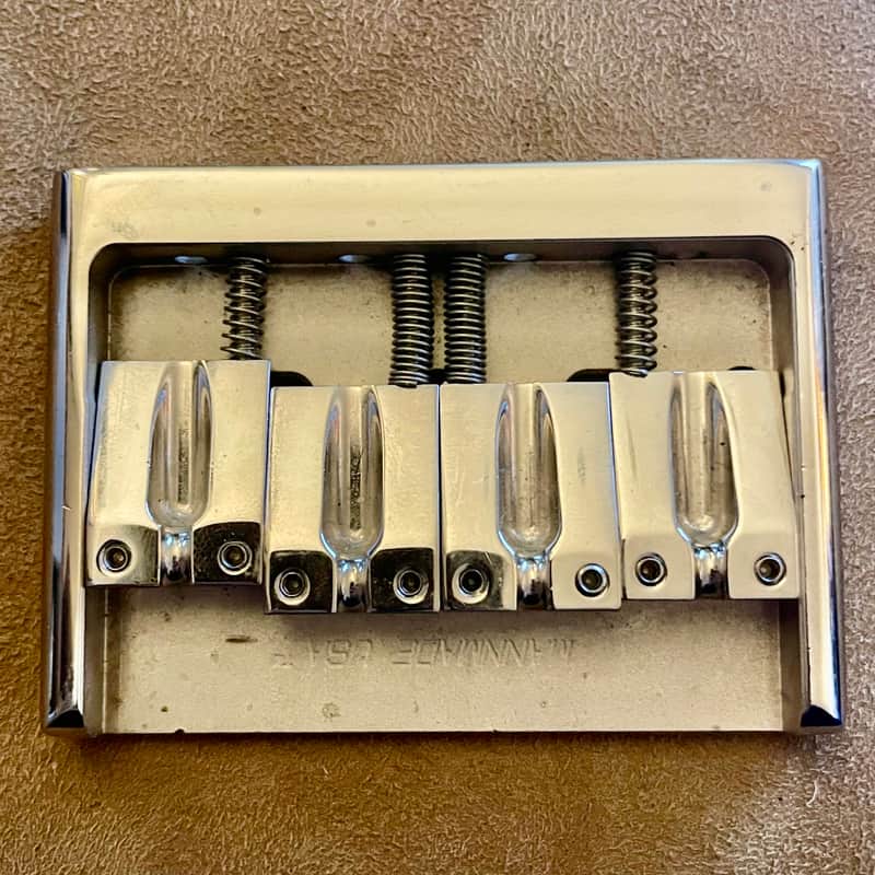 MannMade USA 3071 4-String Bass Bridge New Old Stock - Chrome image 1