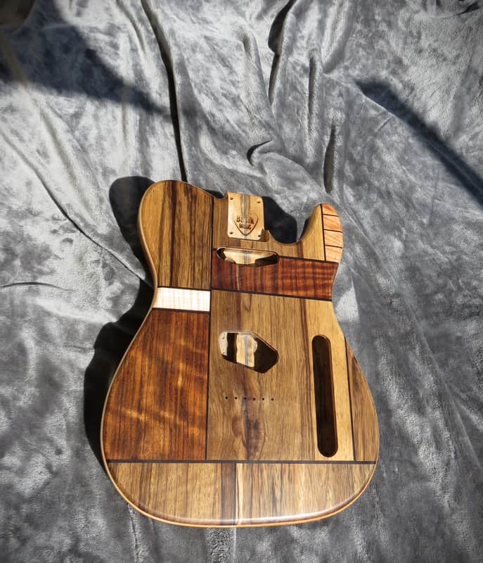Babik Custom Telecaster Style body, Black Limba, handmade, Art Top image 1