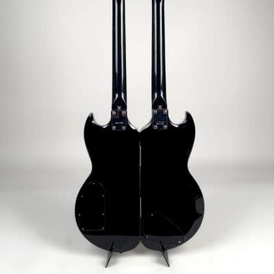 1975 Black Ibanez 2402 "Spot" Model "Experimental" Model Splittable Double Neck 3 Made w/OHSC image 7