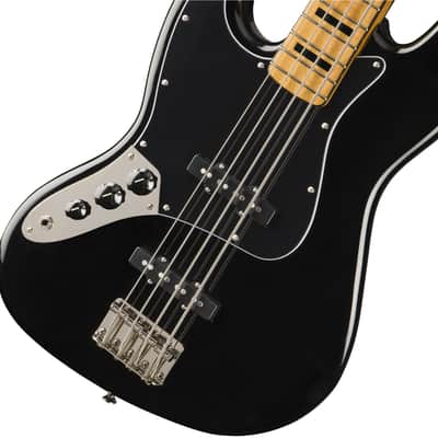 Squier Classic Vibe '70s Jazz Bass Lefty LH Maple FB Black image 3