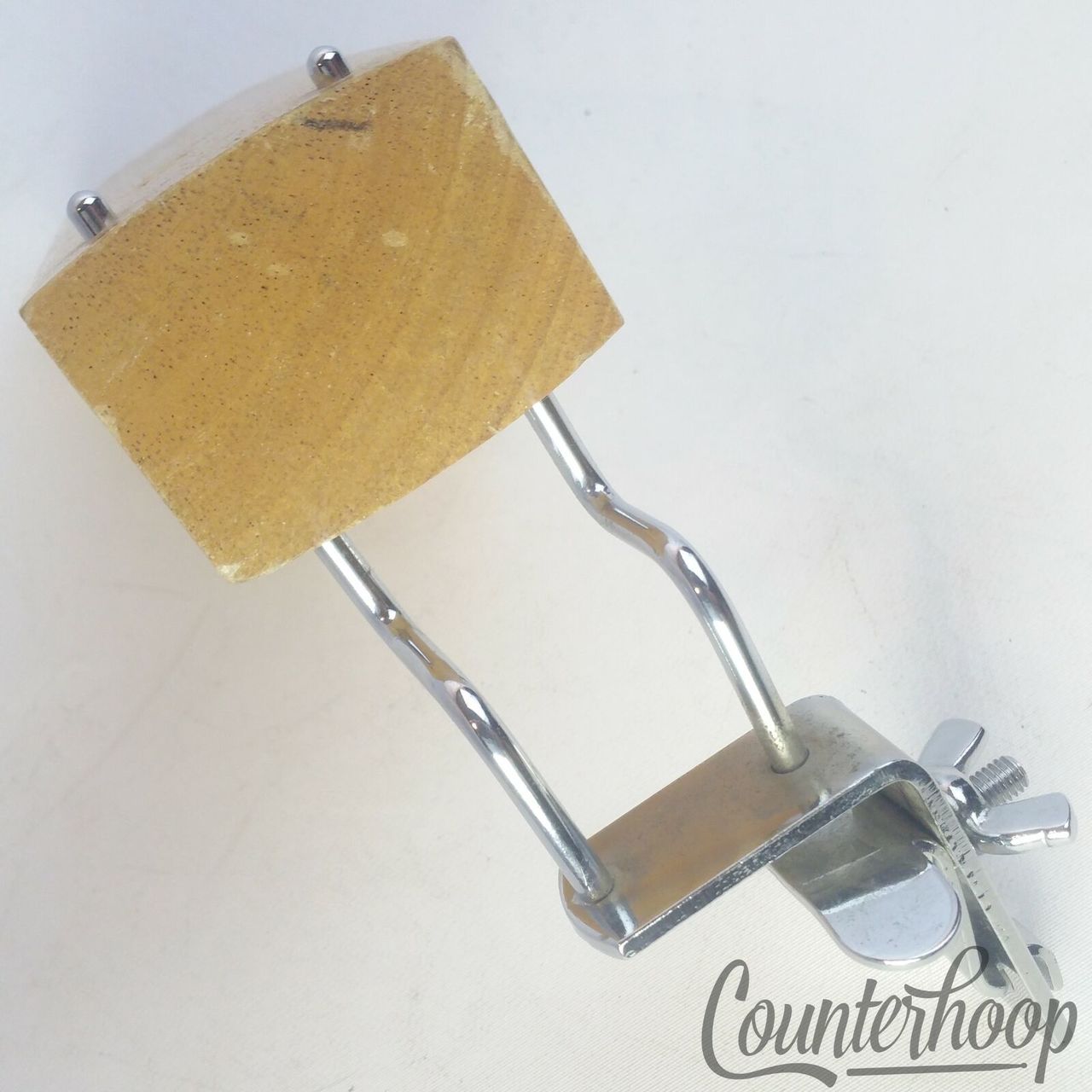 Gibraltar Woodblock 1ply Solid Mahogany Wood Block+Clamp-On Bass Drum Hoop Mount — main photograph