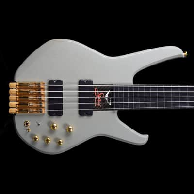 Status Graphite S2-Classic Bolt-On 5 Fretless 2007 - Sage Grey image 1