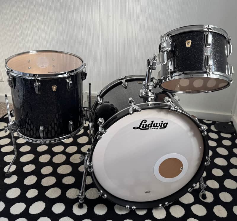 Ludwig Classic Maple 2018 - Black Galaxy Sparkle image 1