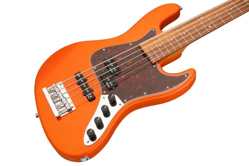 Sadowsky MetroExpress 21-Fret Hybrid P/J Bass, Morado Fingerboard, 5-String - Solid Candy Apple Orange Metallic High Polish image 1