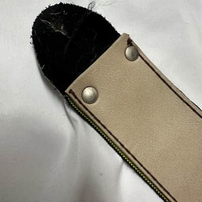 VINTAGE Retro Style Red, Yellow, Green, and Orange pattern 2" STRAP for GUITAR Cotton/Leather Metal Buckle image 6