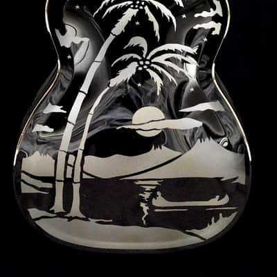 National Reso-Phonic Style O 14 Fret 2023 Mirror Nickel with Deco Palm Tree Design - IN STOCK NOW! image 2