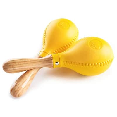 Latin Percussion LP281 Professional Maracas - Yellow/Natural image 1