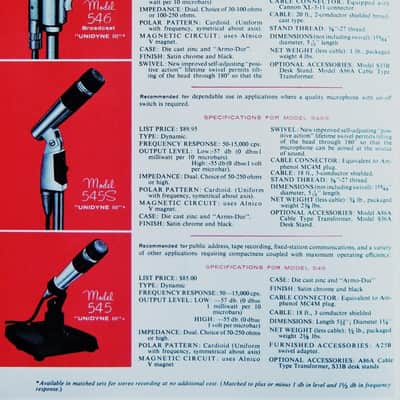 Vintage RARE 1960's Shure 546 / SM56 / SM57 Unidyne III dynamic cardioid microphone Dual Z w mic case Frank Sinatra The Beatles # 1 image 2