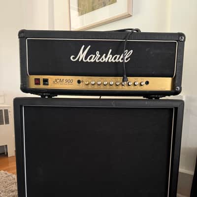Marshall JCM 900 Model 4100 Hi Gain Dual Reverb 2-Channel 100-Watt Guitar Amp Head 1990 - 1999 - White image 2