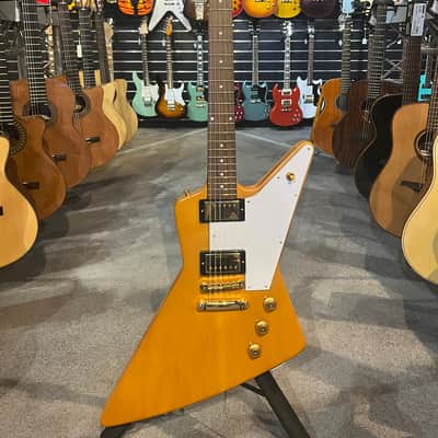 Epiphone '58 Korina Explorer - Aged Natural (White Pickguard) image 1