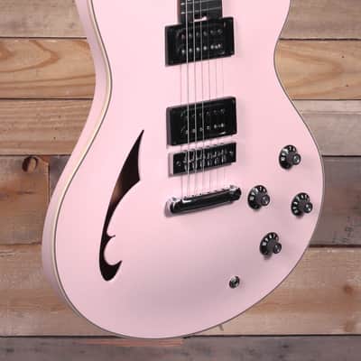 EVH Limited Edition SA-126 Special Semi-Hollow Guitar Satin Shell Pink w/ Case image 2