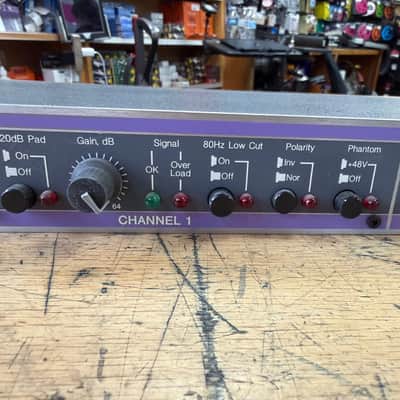 Used Aphex Tubessence Model 107 2-Channel Thermionic Microphone Preamplifier Mic Preamp with Original AC Adaptor image 4