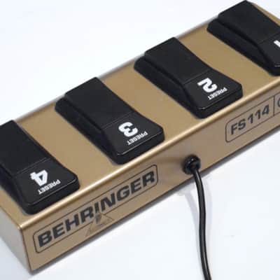 Behringer Model FS114 MIDI Controller Footswitch Circa 2000-2010 Gold  Colored Anodized Finish image 1