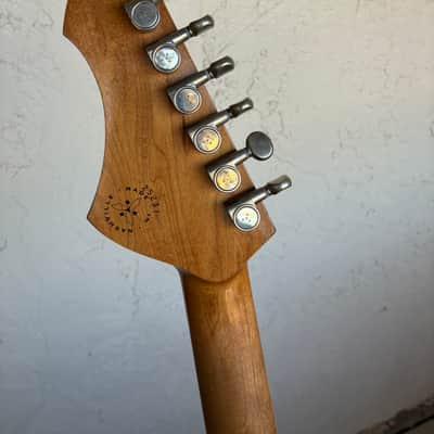 YouTube Vid in description Novo Serus J Lake Placid Blue over 64 sunburst binding electric guitar p90 case image 21