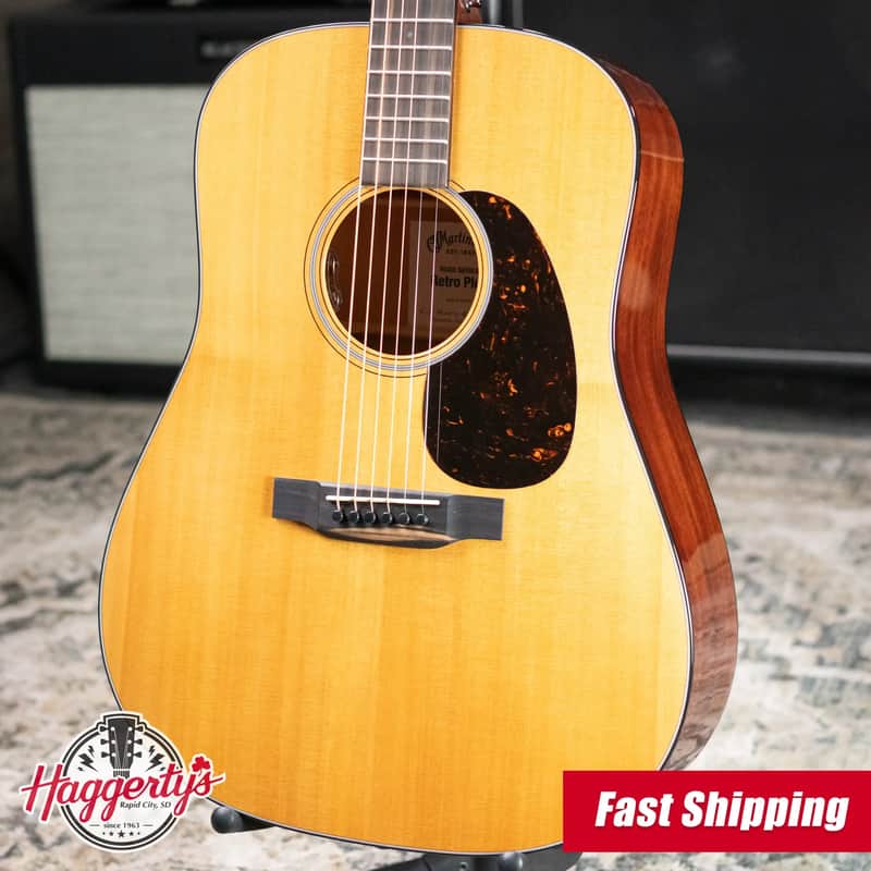 Martin DE Retro Plus Mahogany Acoustic/Electric Guitar with Gig Bag image 1