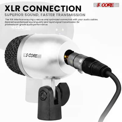 5 Core Conga Mic Snare Tom Set Professional XLR Cardioid Unidirectional Instrument Microphone Kit image 7